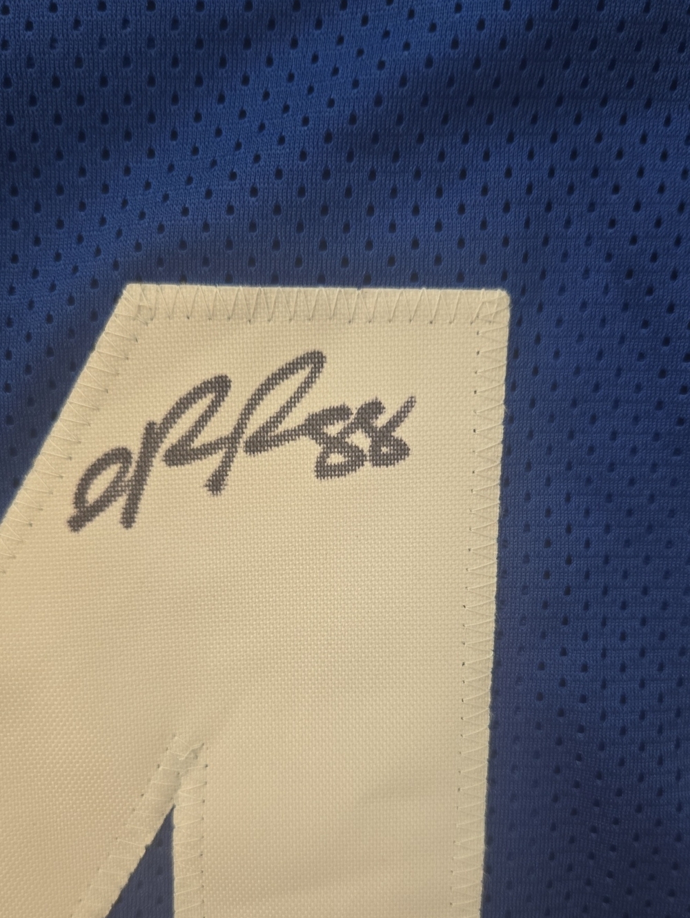 New York Giants #88 Hakeem Nicks Autograph 2012 Super Bowl 46 Jersey. Men's XL - Picture 4 of 10